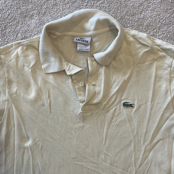 Men’s Lacoste Yellow Canary Polo Size 4 Short Sleeves - Picture 3 of 4